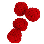 Red Silk Knot Cufflinks